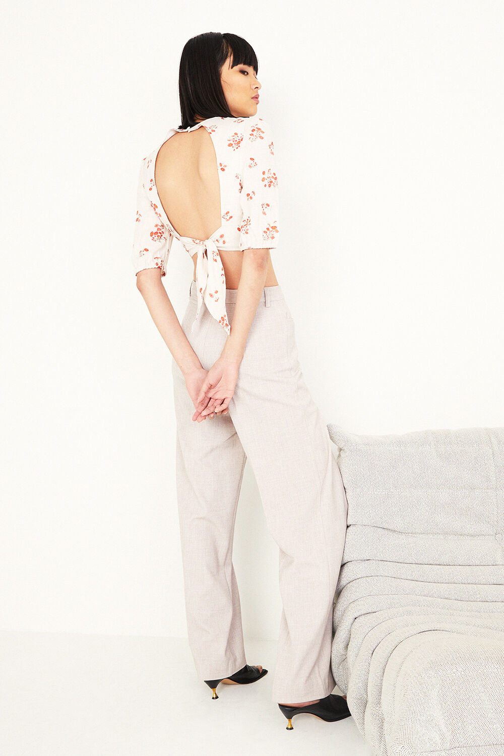 Beige bardot 2025 top