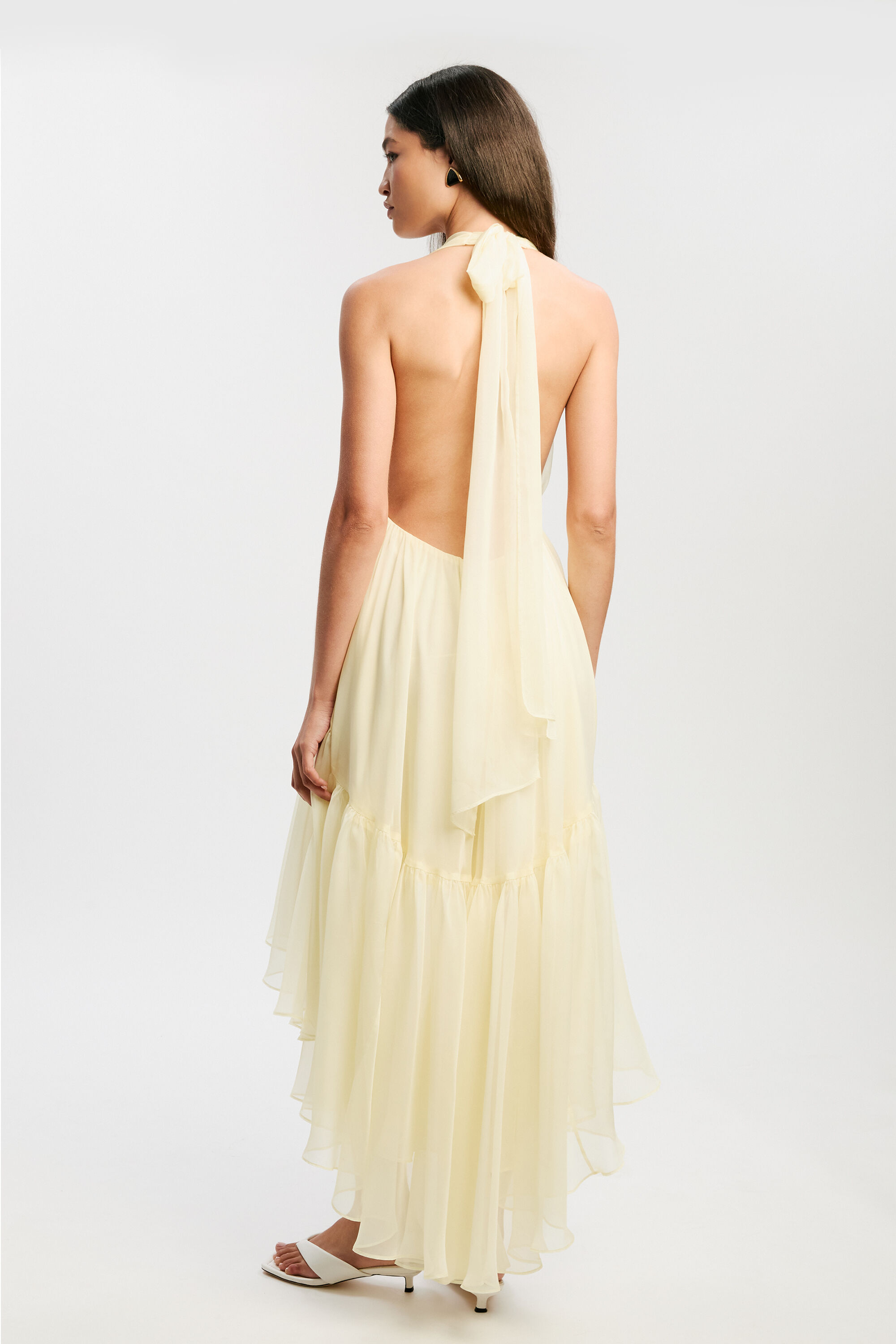 Leona High Low Ruffle Dress In Canary Ylw | Bardot Leona High Low Ruffle Dress In Canary Ylw | Bardot