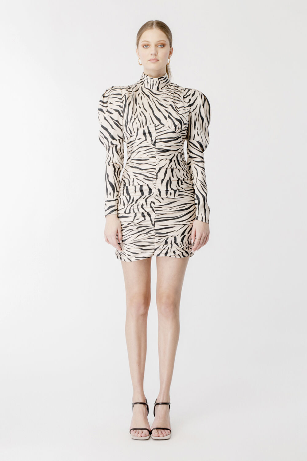 White bardot dalmation hotsell print mini dress