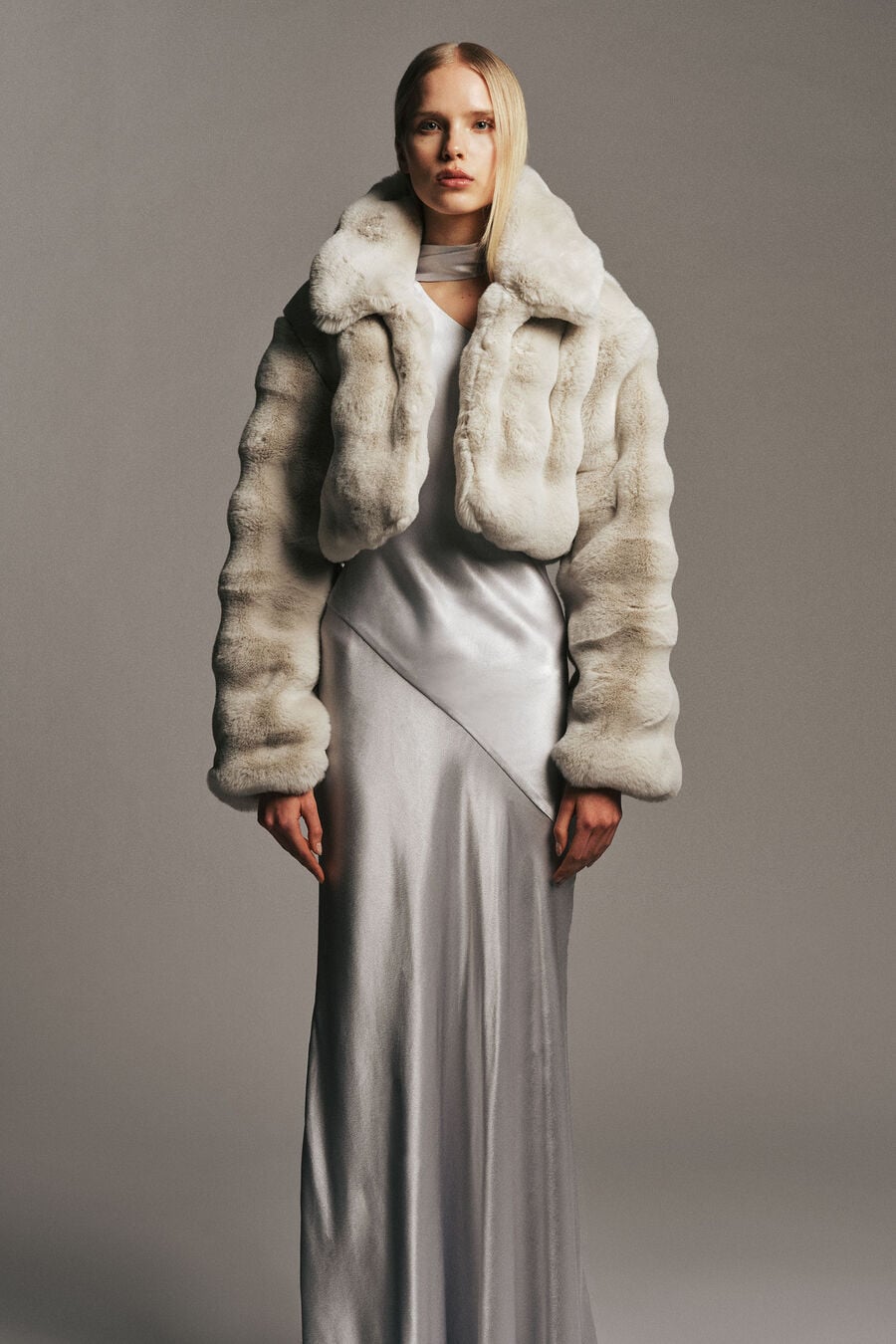 Athera Cropped Faux Fur Jacket