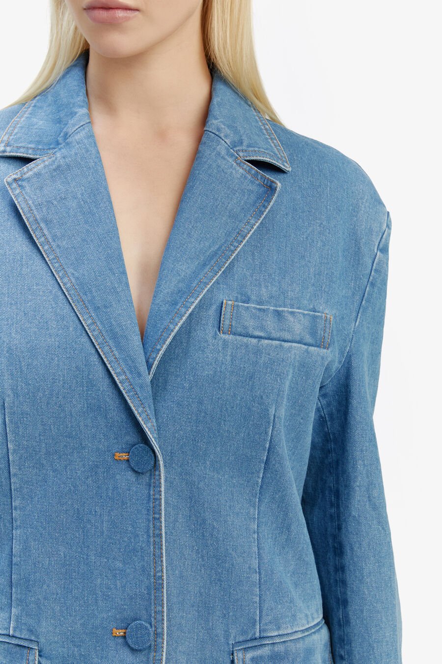ABI DENIM OVERSIZED BLAZER in colour VINTAGE