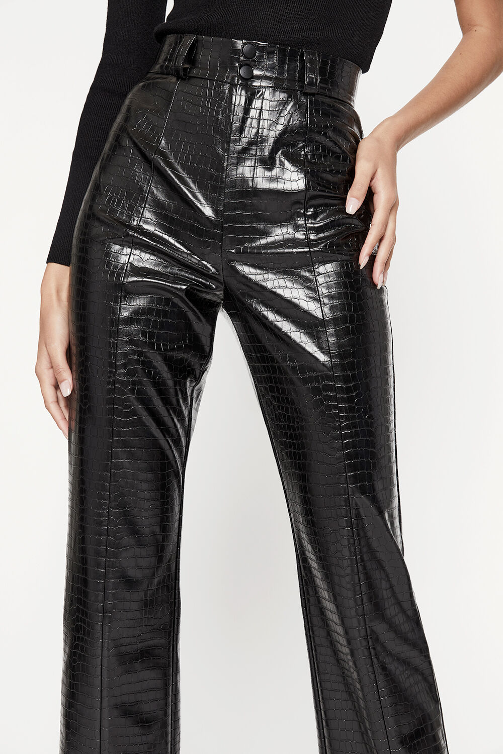 CROC VEGAN LEATHER PANT