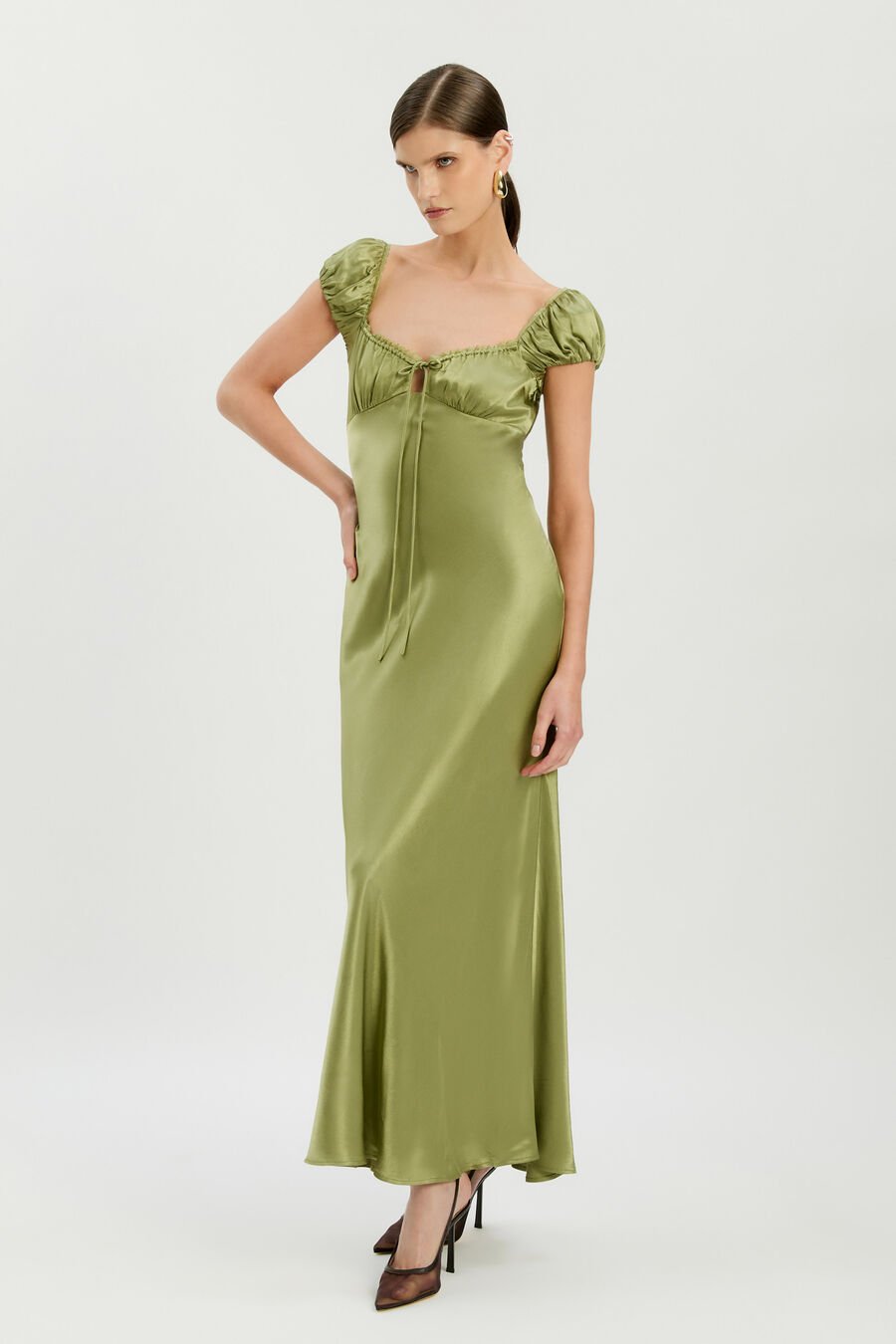 Stasia Satin Maxi Slip Dress