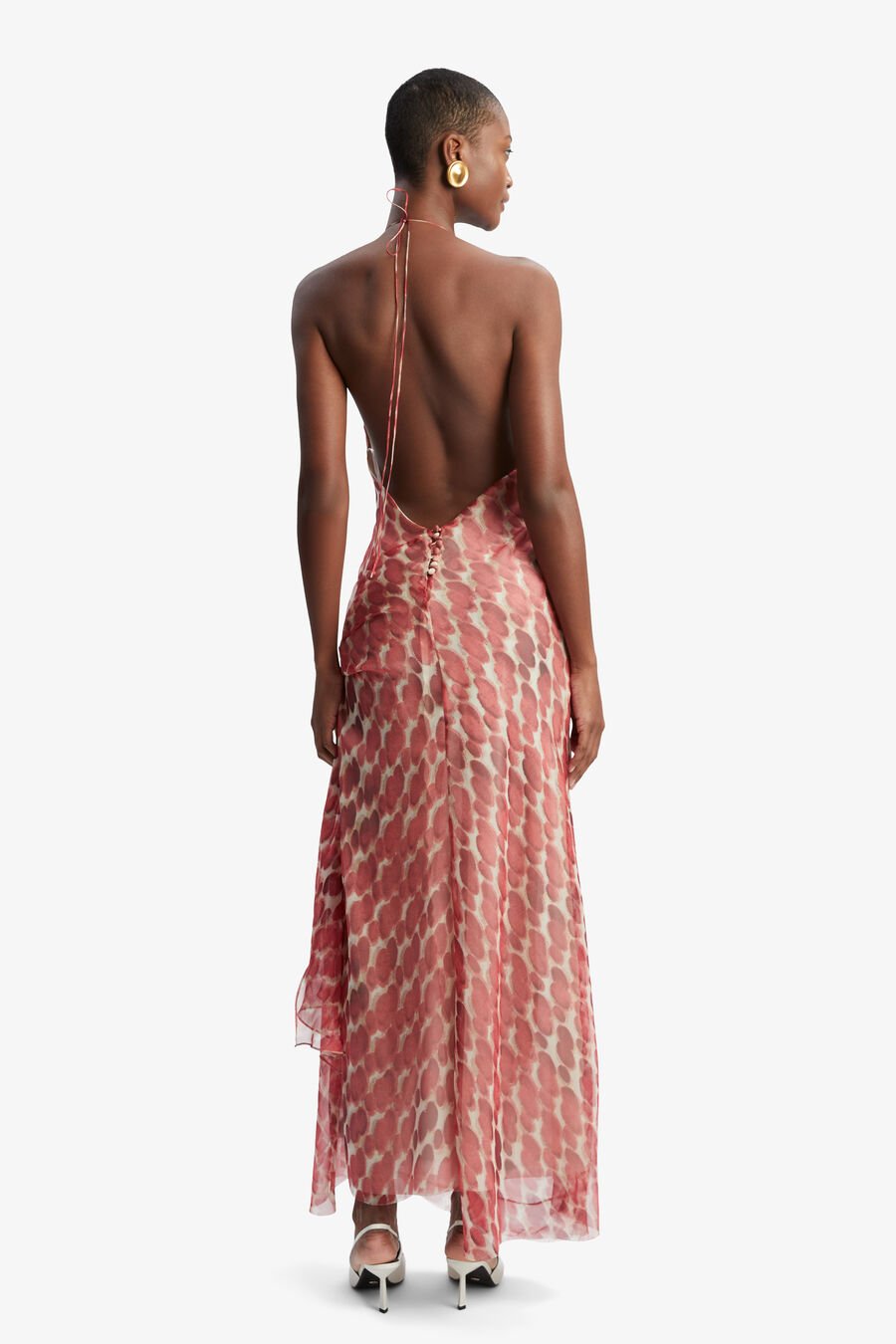 CYREL PRINTED MAXI DRESS in colour RED SPOT