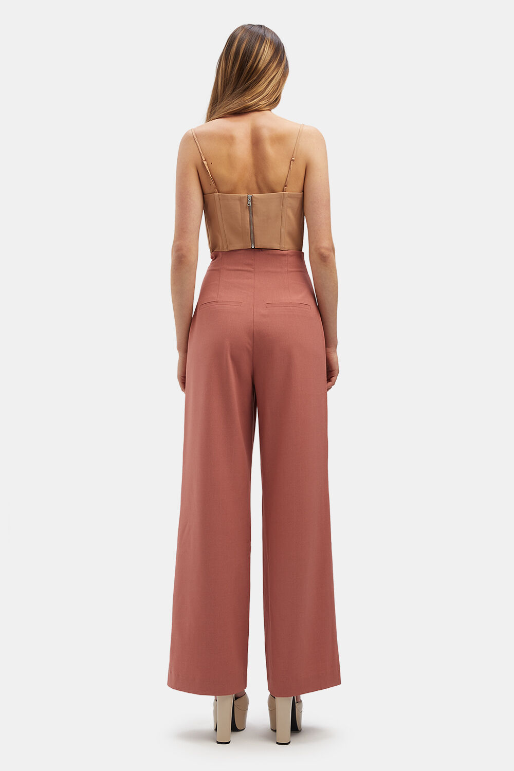DEVITA HIGH WAIST PANT in colour MELLOW ROSE