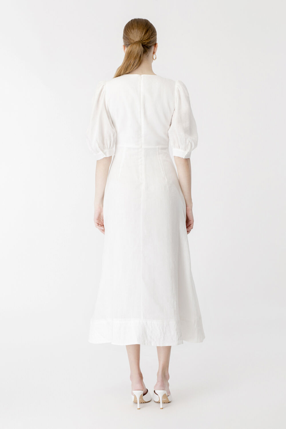 Gianna Midi Dress in Ivory | Bardot