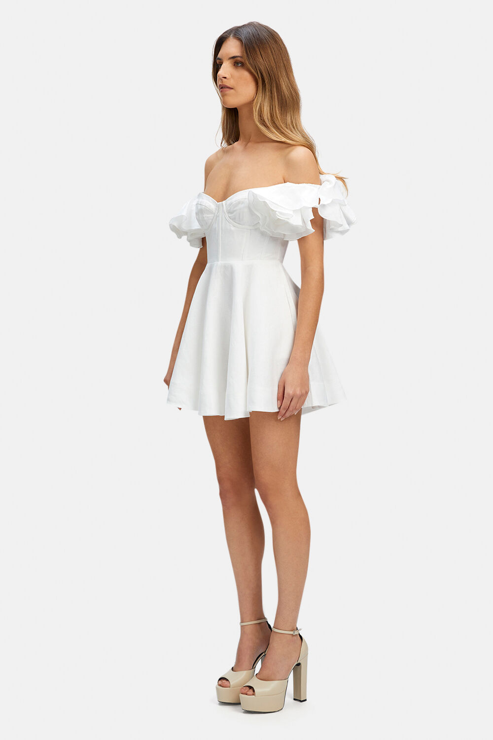 SIGMA MINI DRESS in colour BRIGHT WHITE