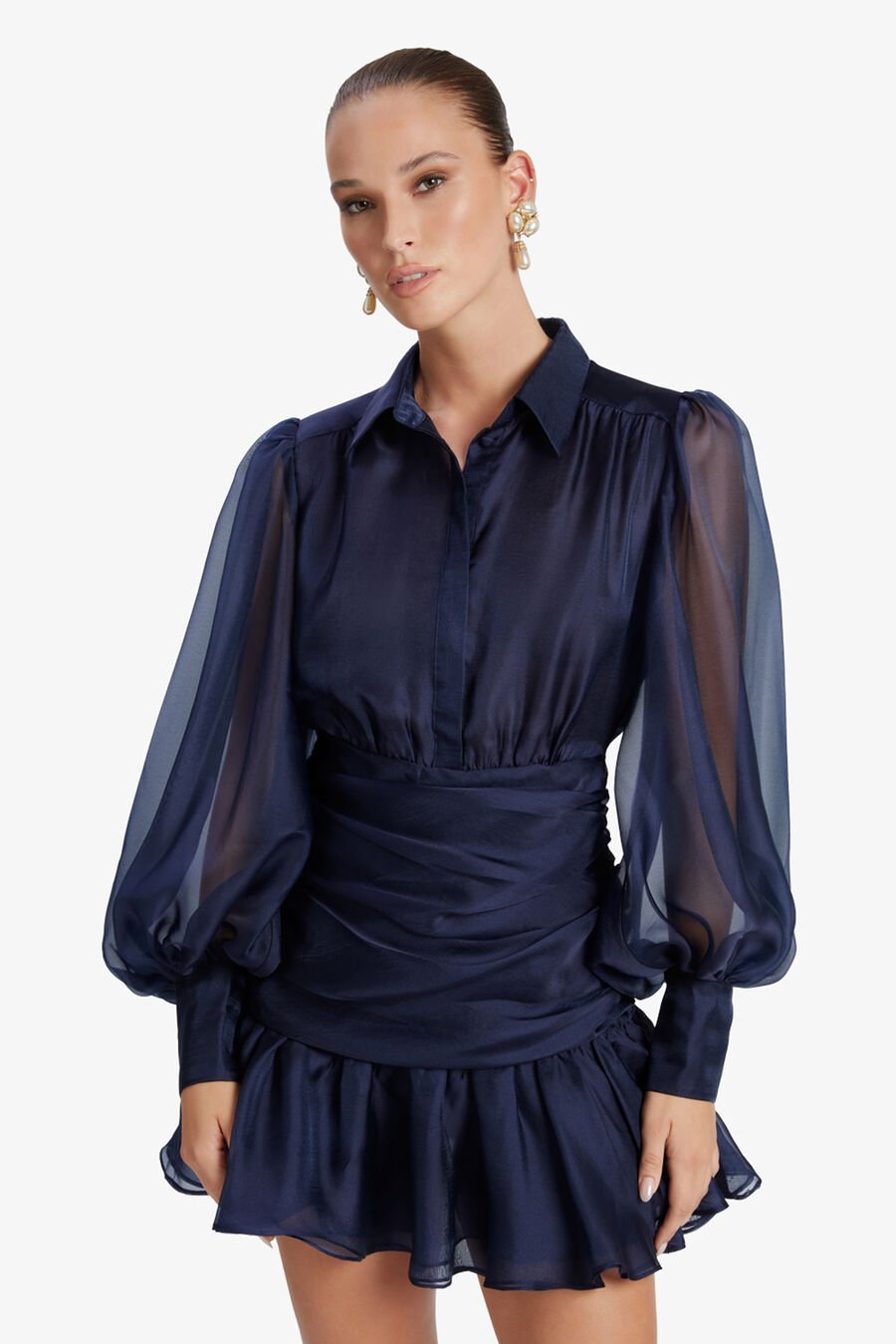Milani Organza Shirt Dress