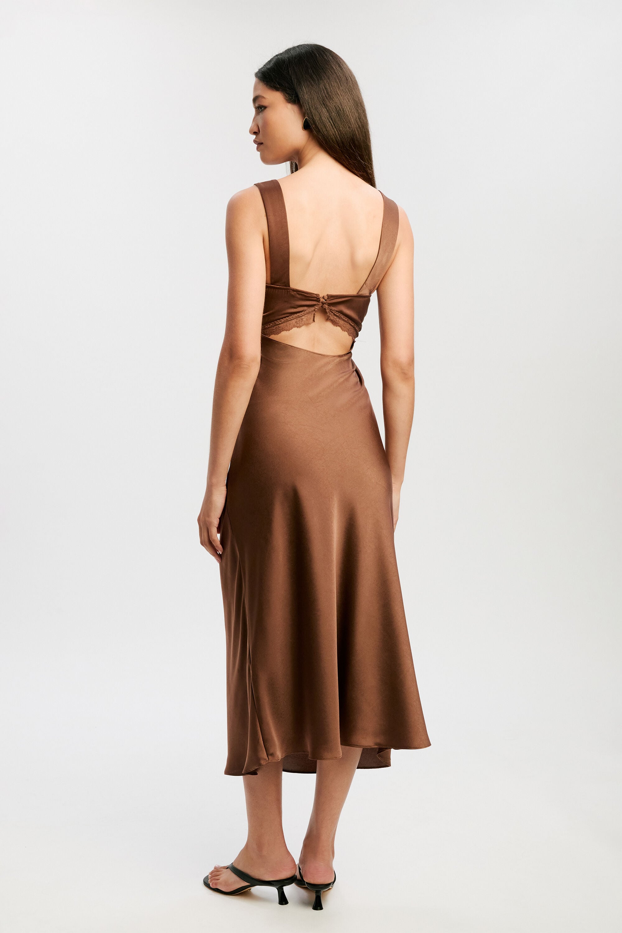 Emory Lace Slip Dress In Chocolate | Bardot Emory Lace Slip Dress In Chocolate | Bardot