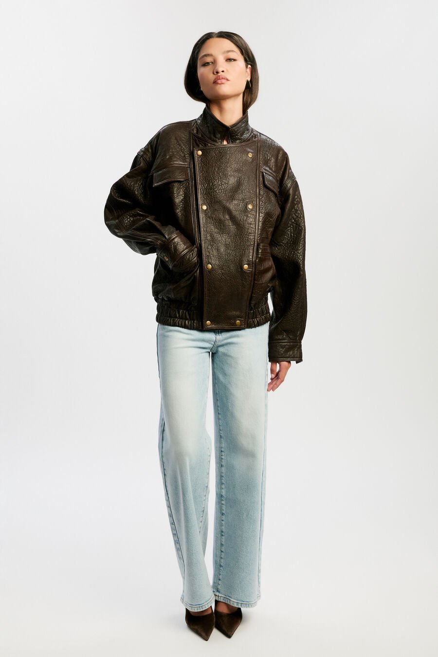 Oversized Leather Jacket