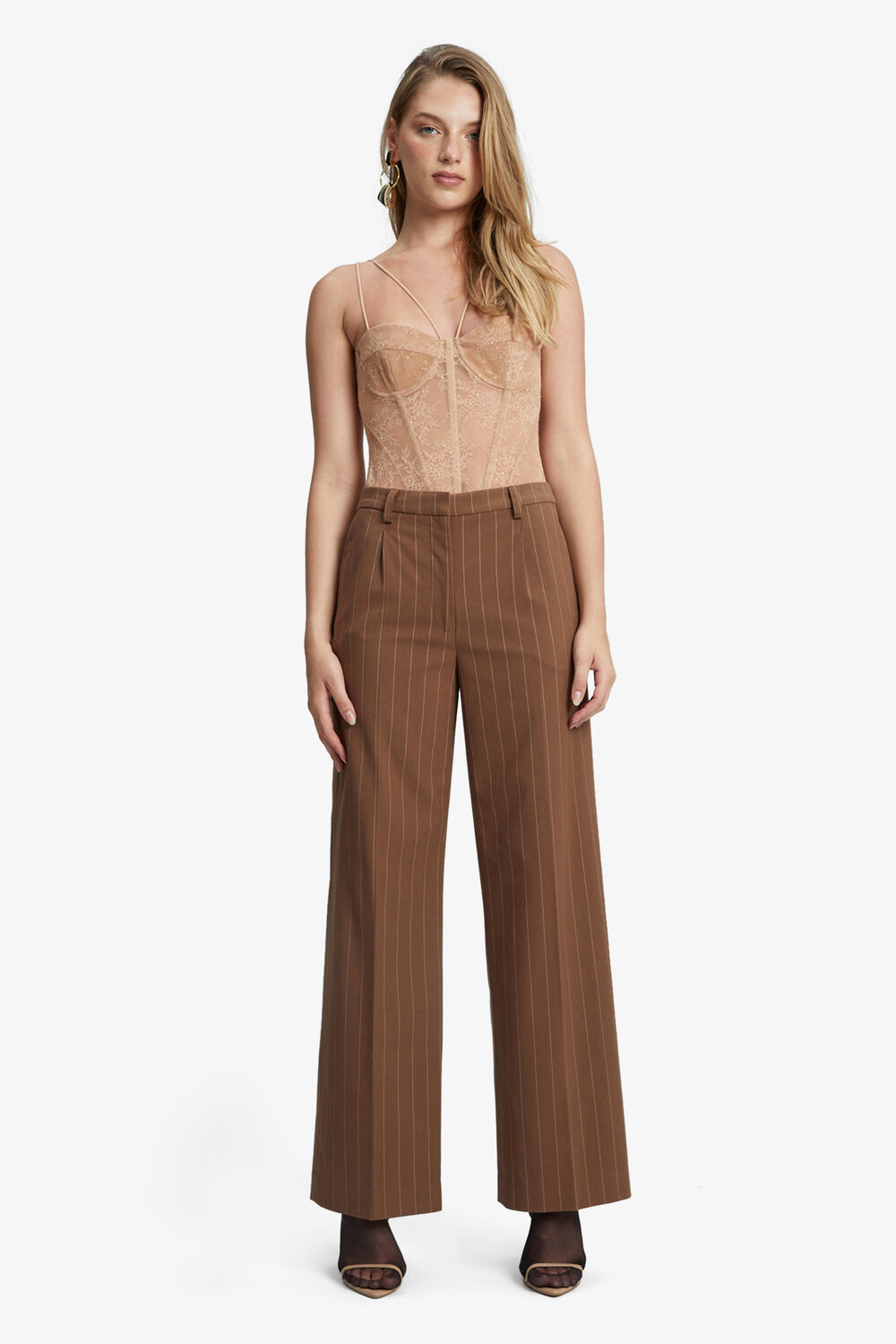 FLEUR LACE BODYSUIT in colour MOONLIGHT