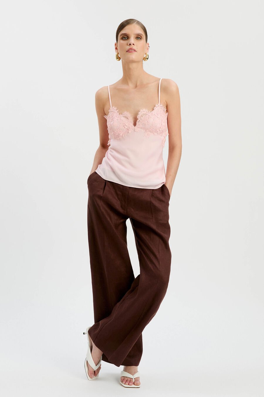 Elisan Lace Satin Camisole