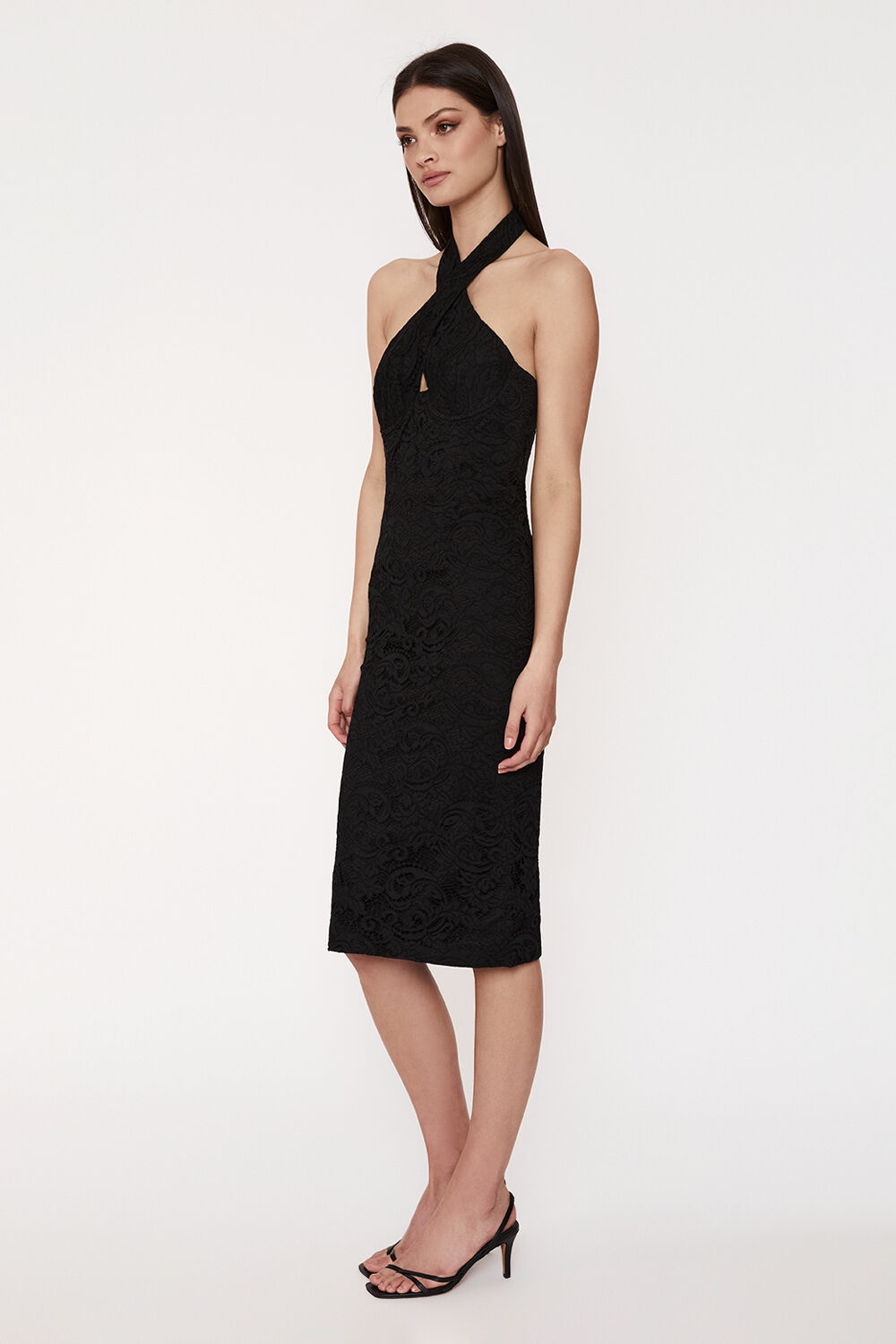RIVIERA CORSET DRESS in colour CAVIAR