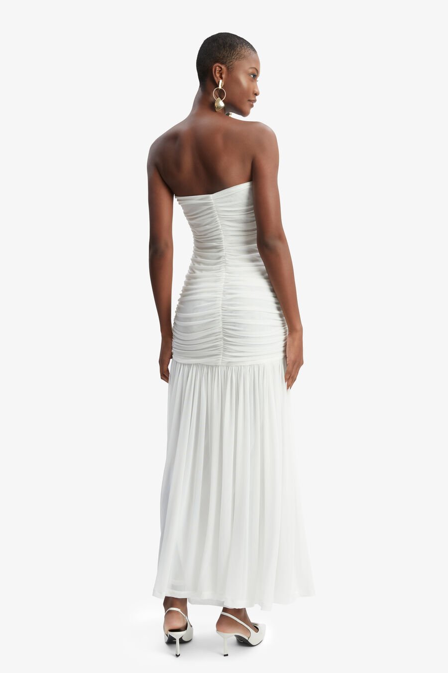 SOLANA MESH MAXI DRESS in colour ORCHIDWHT