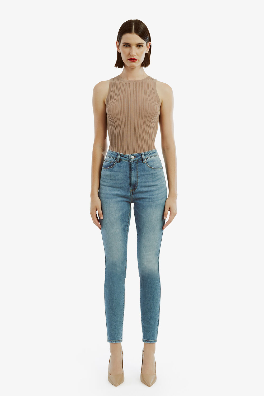 Khloe Hi Jean II in colour DARK DENIM