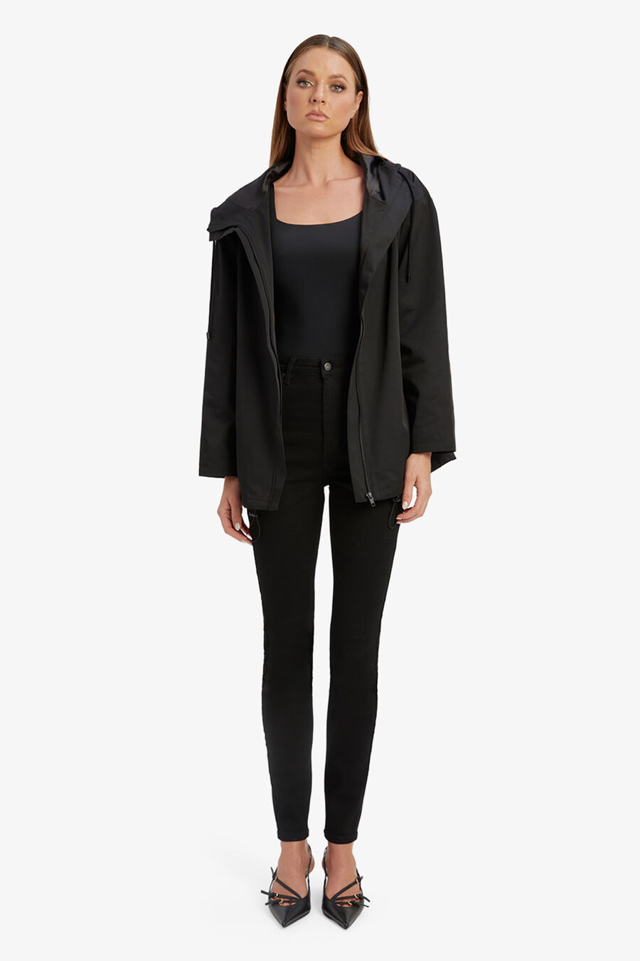 ASTORA HOODED JACKET in colour BLACK