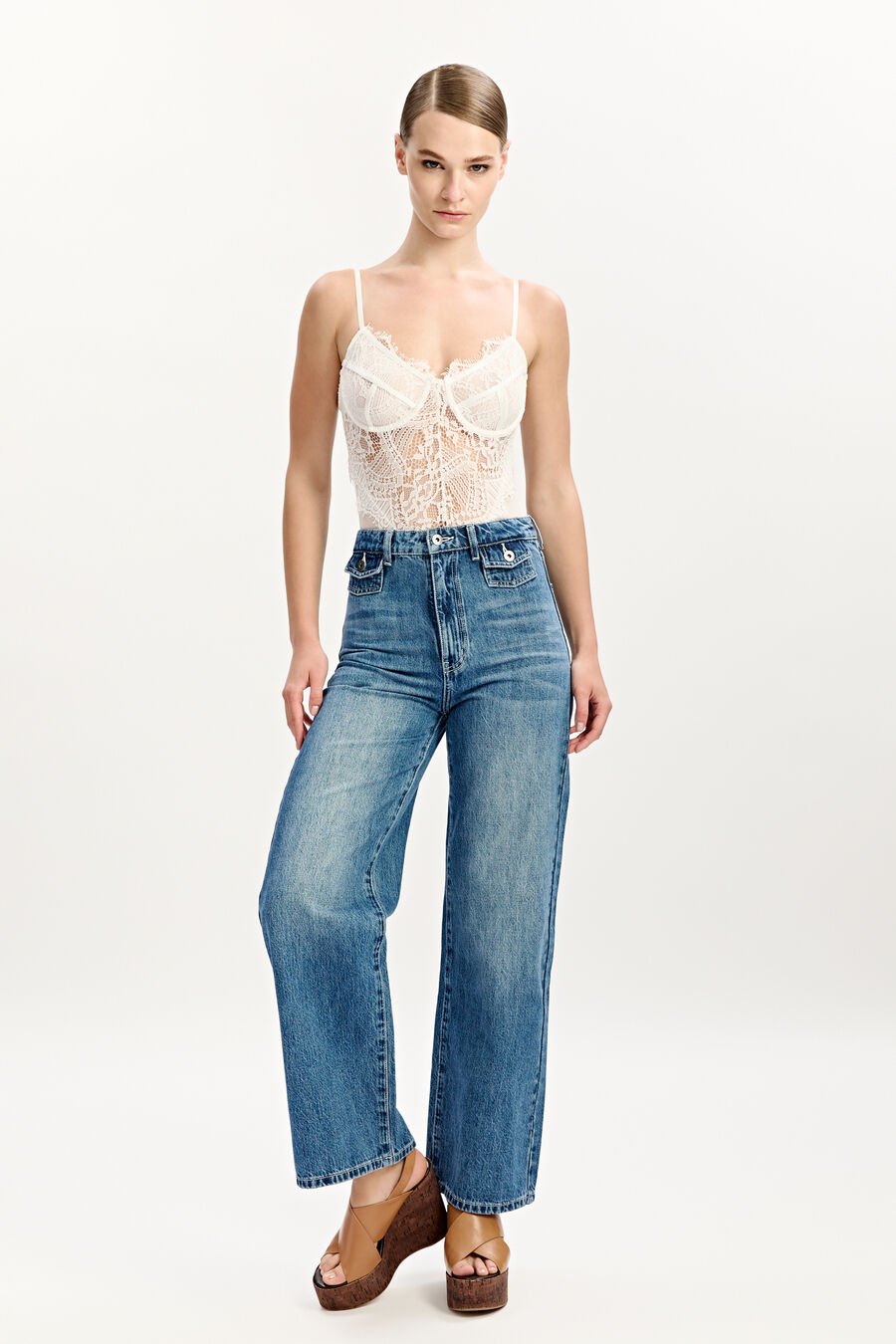 BRITNEY BODYSUIT in colour Orchid White