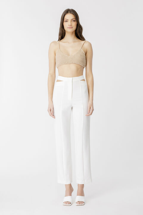 KYLIE CUT OUT PANT in colour CLOUD DANCER