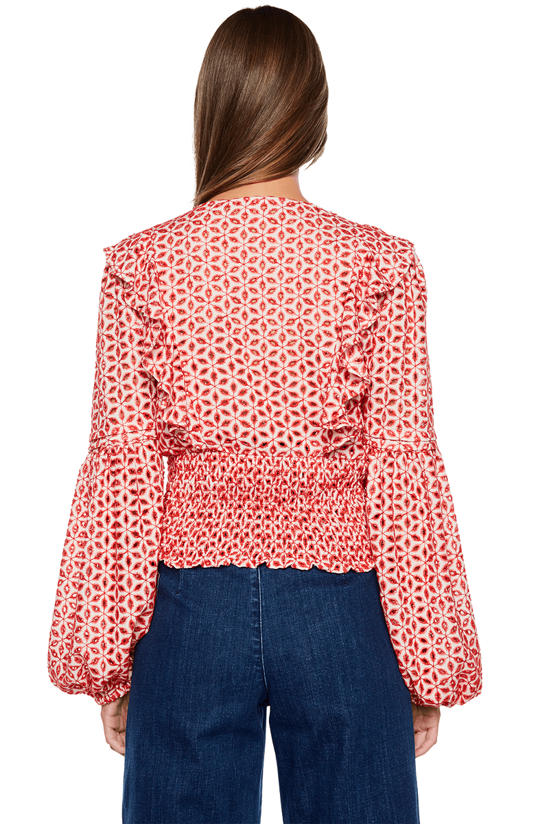 Bardot camille eyelet blouse on sale