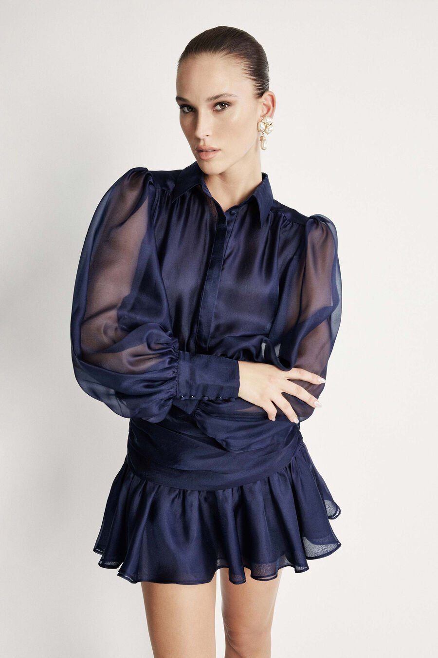 Milani Organza Shirt Dress