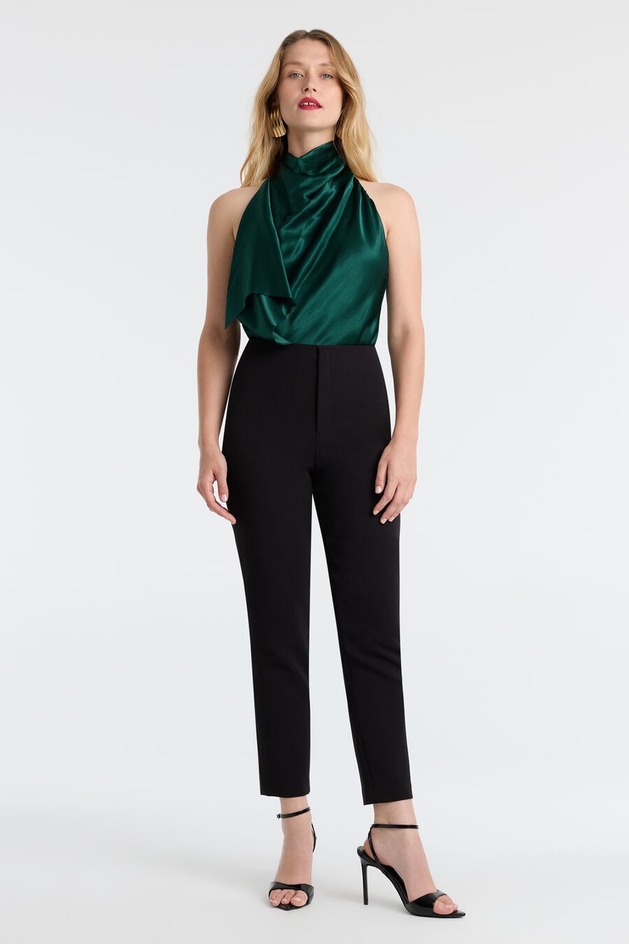 SIERRA DRAPE FRONT TOP in colour EMERALD GR