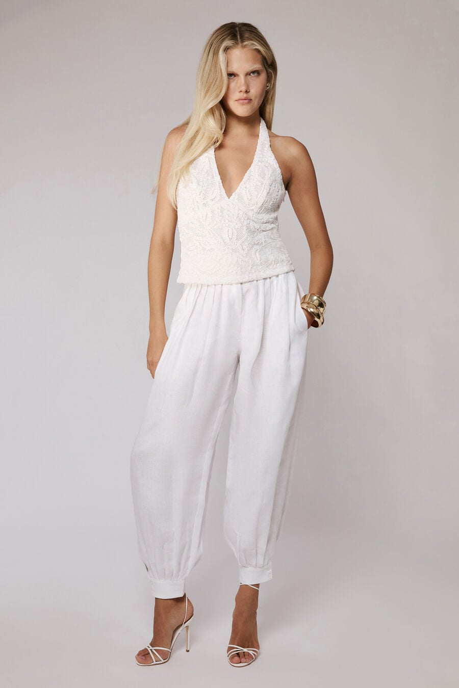 Paola Crochet Lace Halter Top