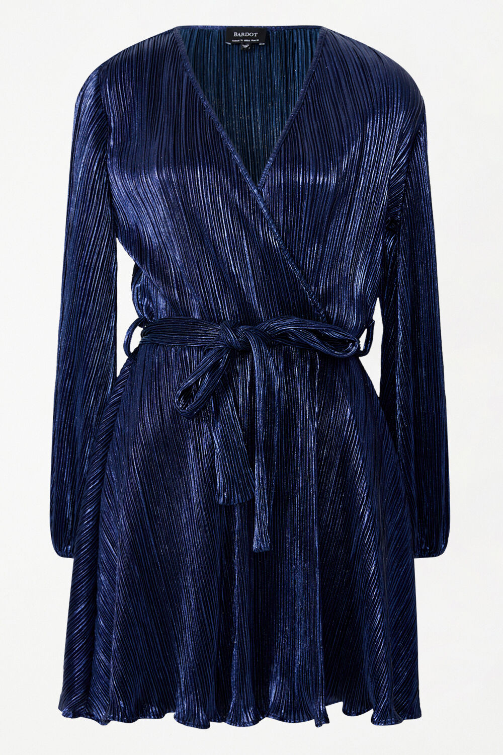 BELLISSA PLEAT DRESS in colour EVENING BLUE