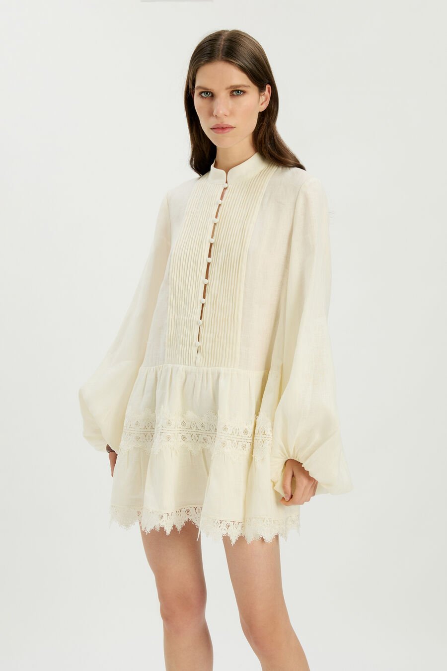 Antonia Lace Trim Mini Dress