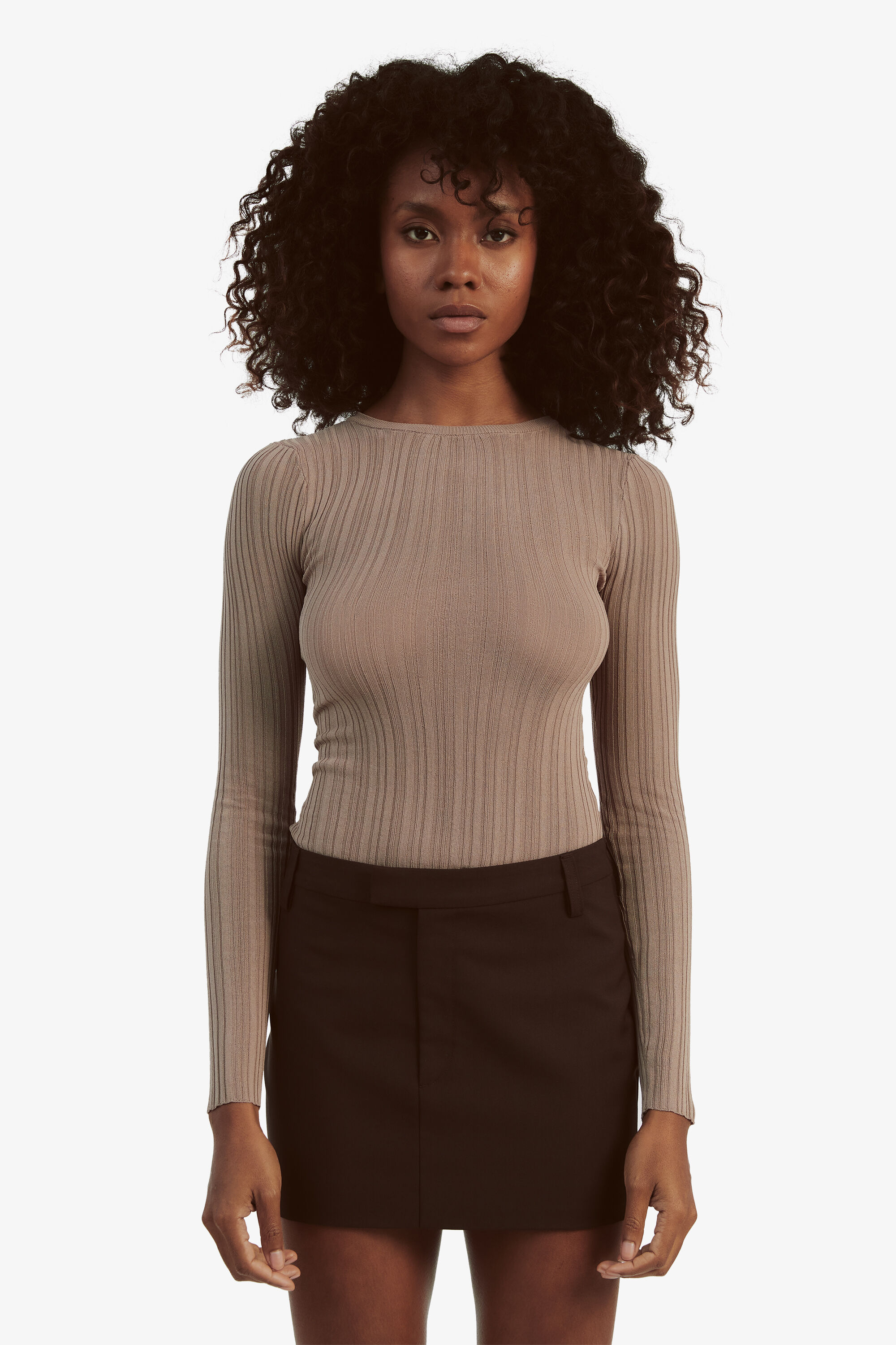 Anders Knit Top In Taupe | Bardot Anders Knit Top In Taupe | Bardot