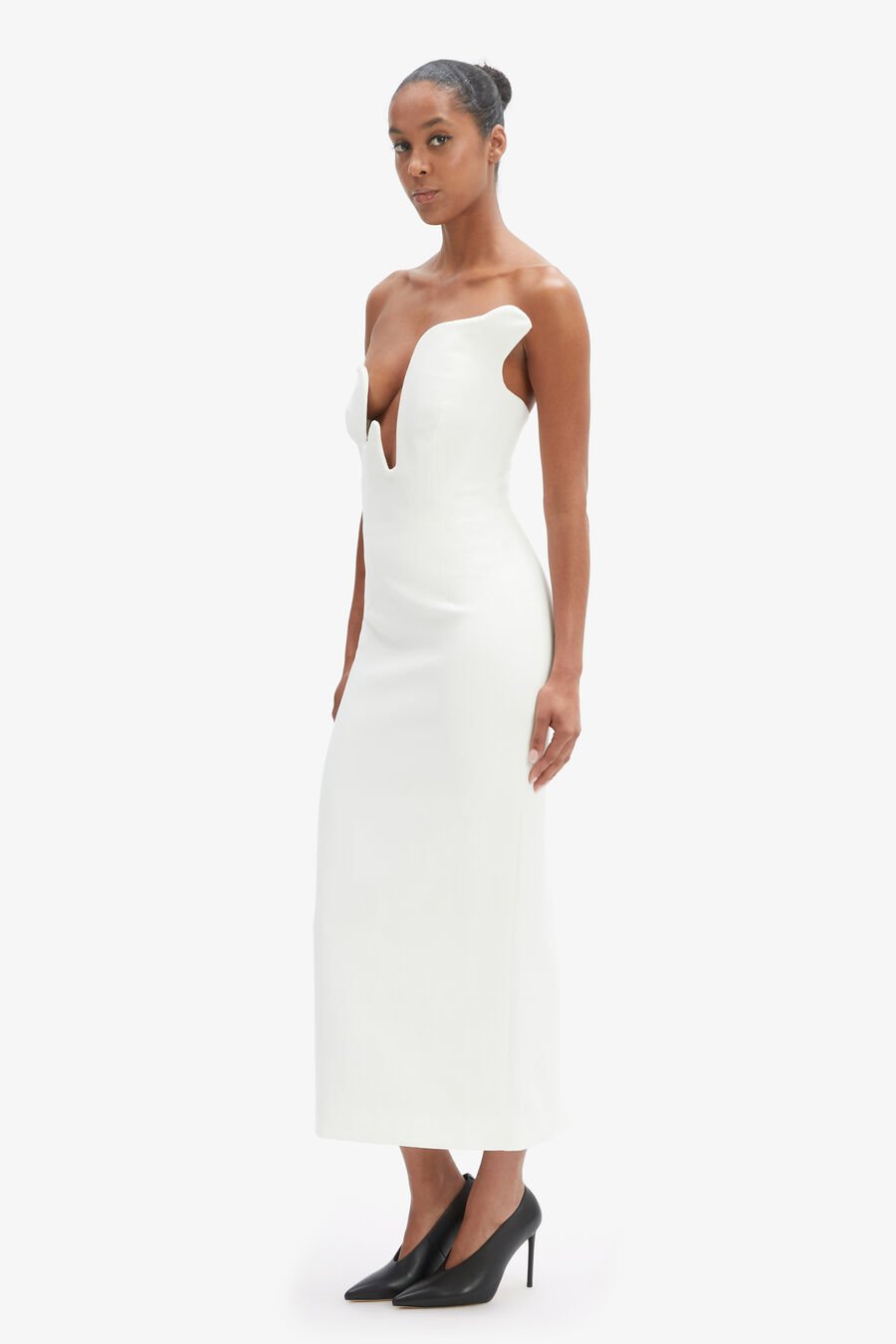 ROSALYN MIDI DRESS in colour Orchid White