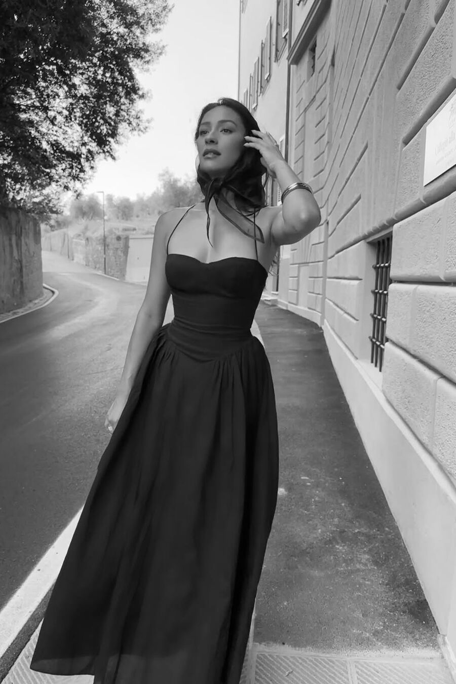 ESTIE COTTON MAXI DRESS in colour BLACK
