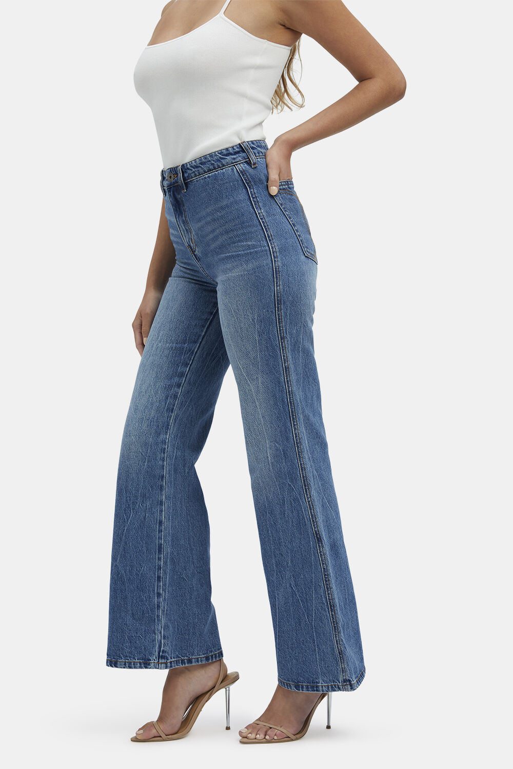 BIRKIN FLARE LEG JEAN in colour MIDNIGHT NAVY