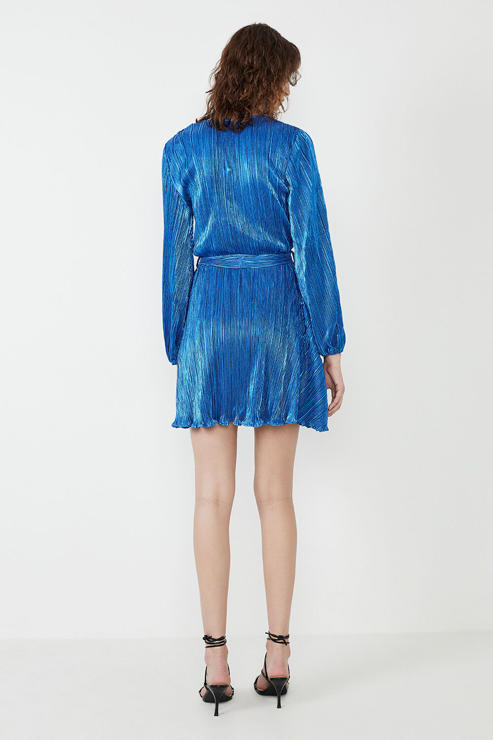 BELLISSA PLEAT DRESS in colour DAZZLING BLUE