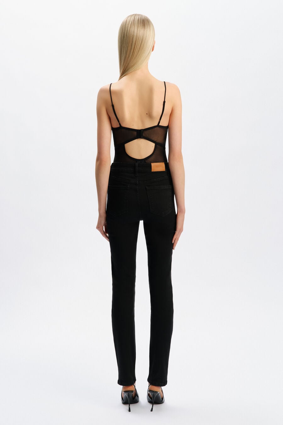 030 High Rise Straight Leg Stretch Jean