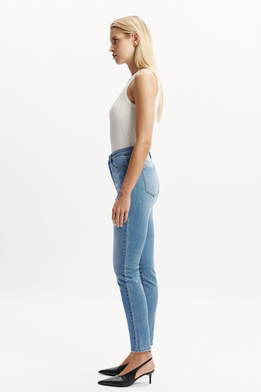 KHLOE HI JEANS II in colour DARKDENIM