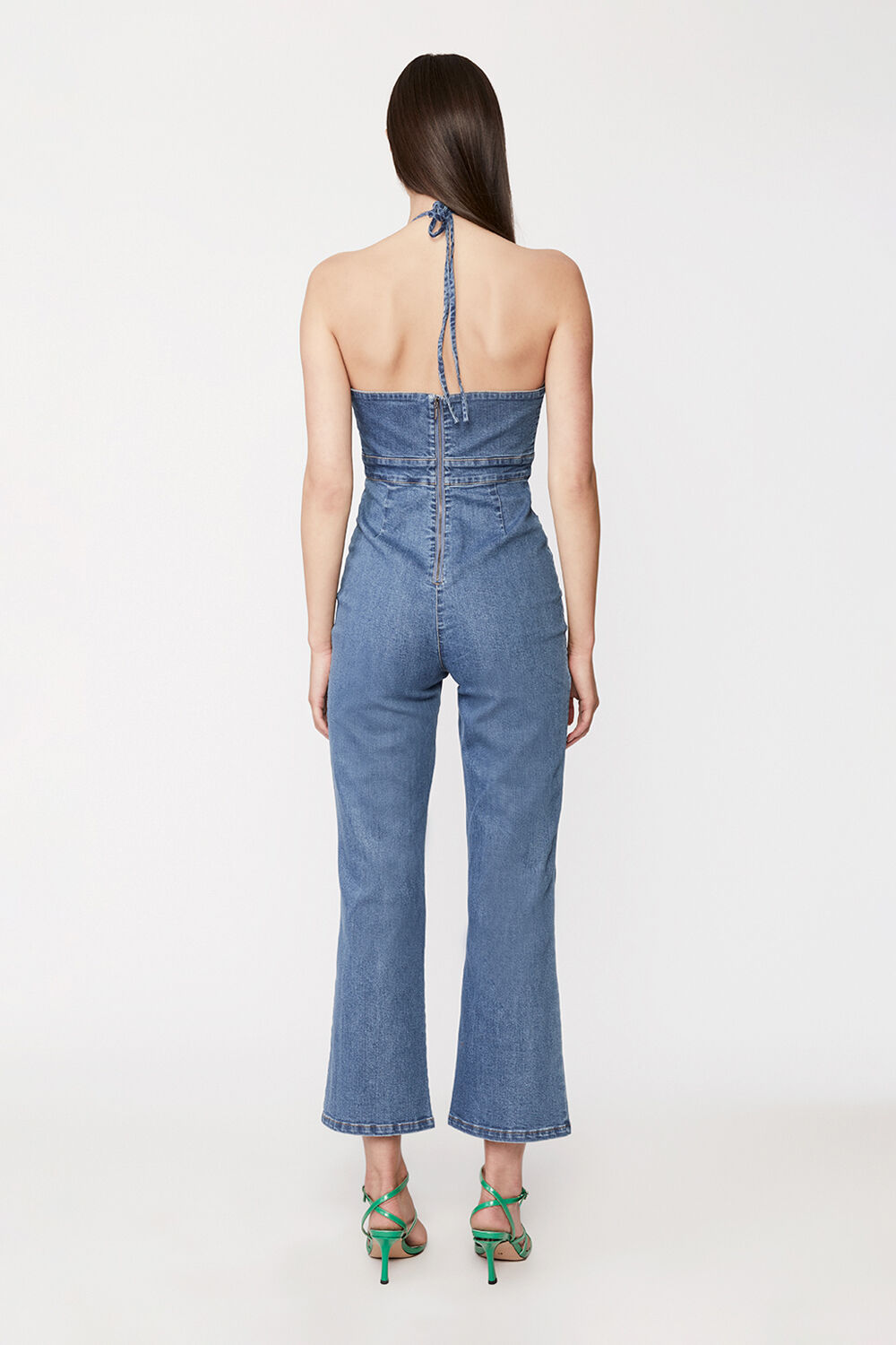 LINA DENIM JUMPSUIT in colour MIDNIGHT NAVY