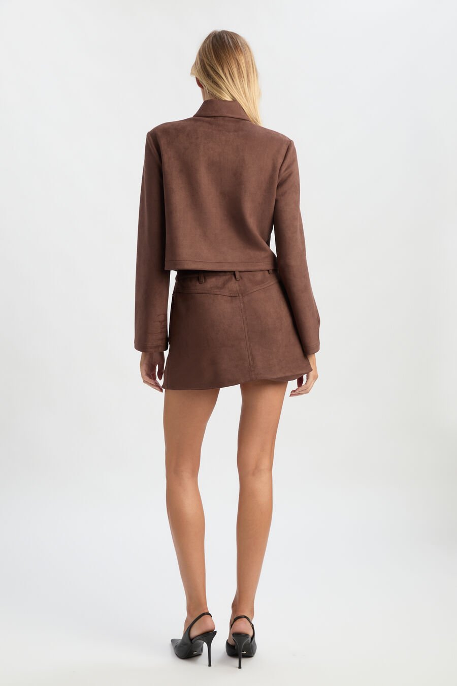 LORENZO VEGAN SUEDE SHIRT in colour Chocolate