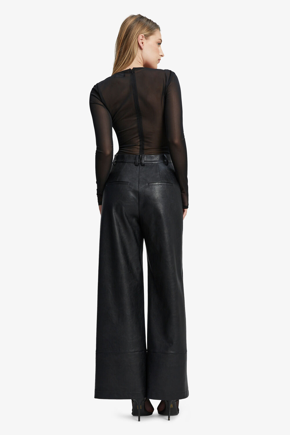 CARTER DIAMANTE BODYSUIT in colour CAVIAR