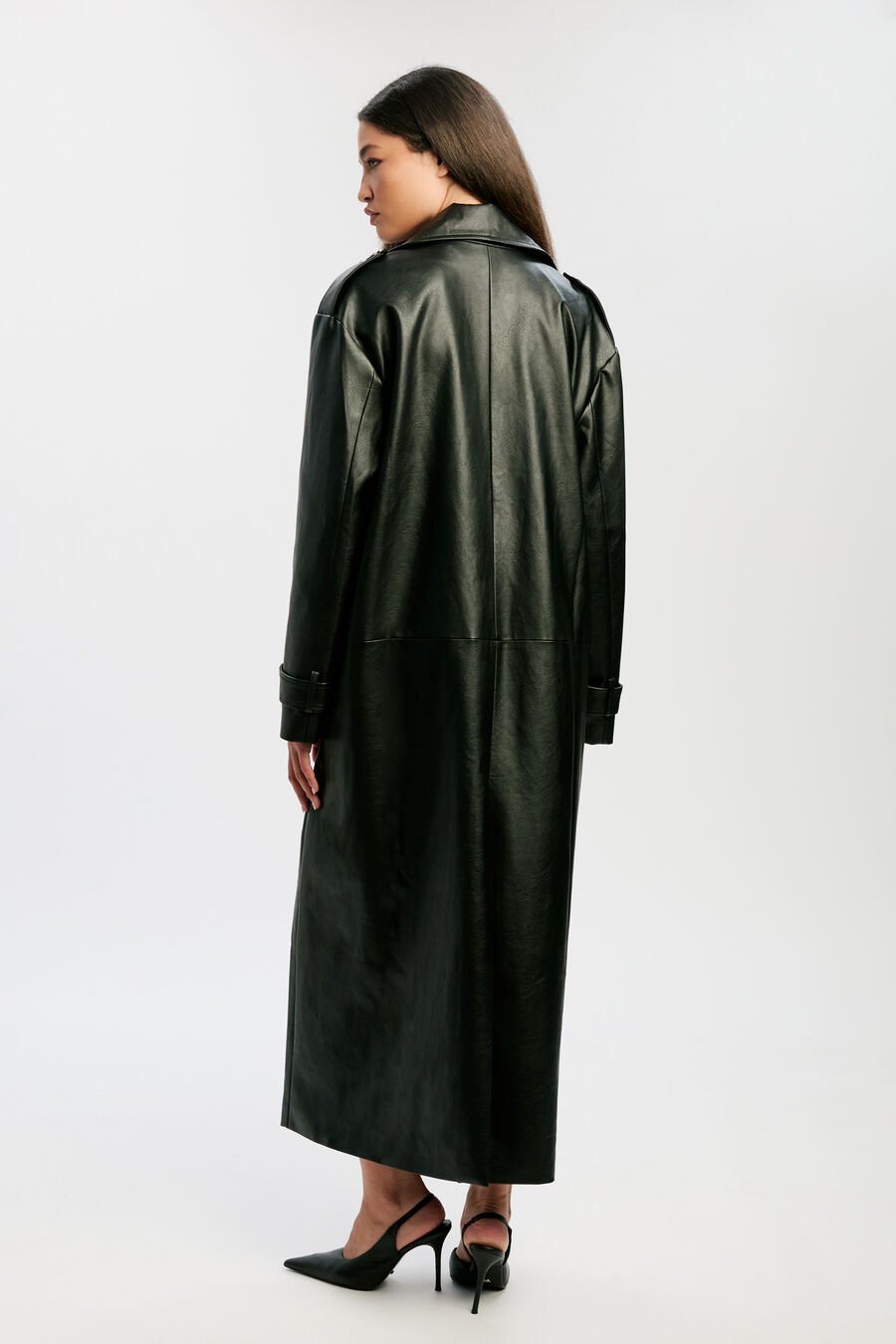 Reilia Vegan Leather Coat