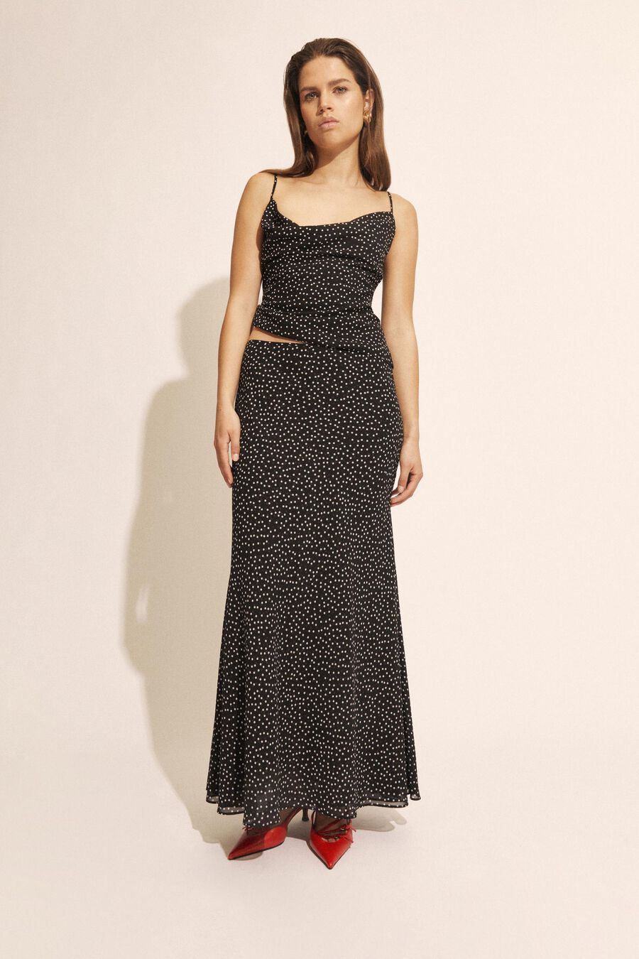 Monroe Cowl Neck Spot Cami