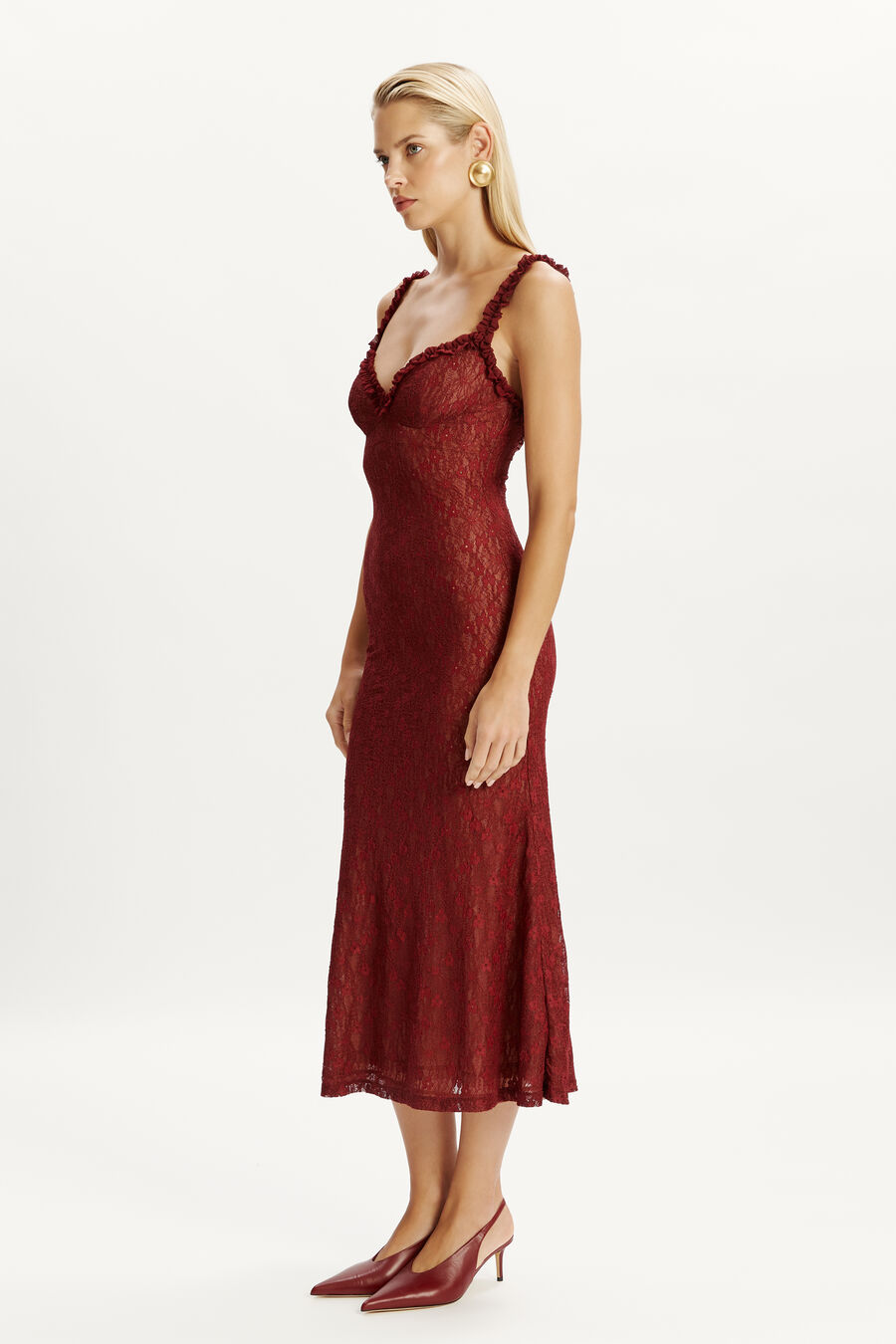 Alegra Stretch Lace Midi Dress