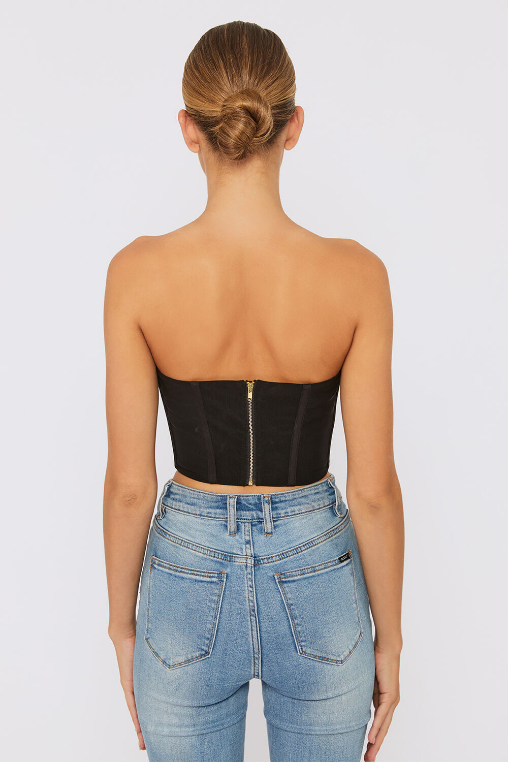 LITHIUM MESH BUSTIER in colour CAVIAR