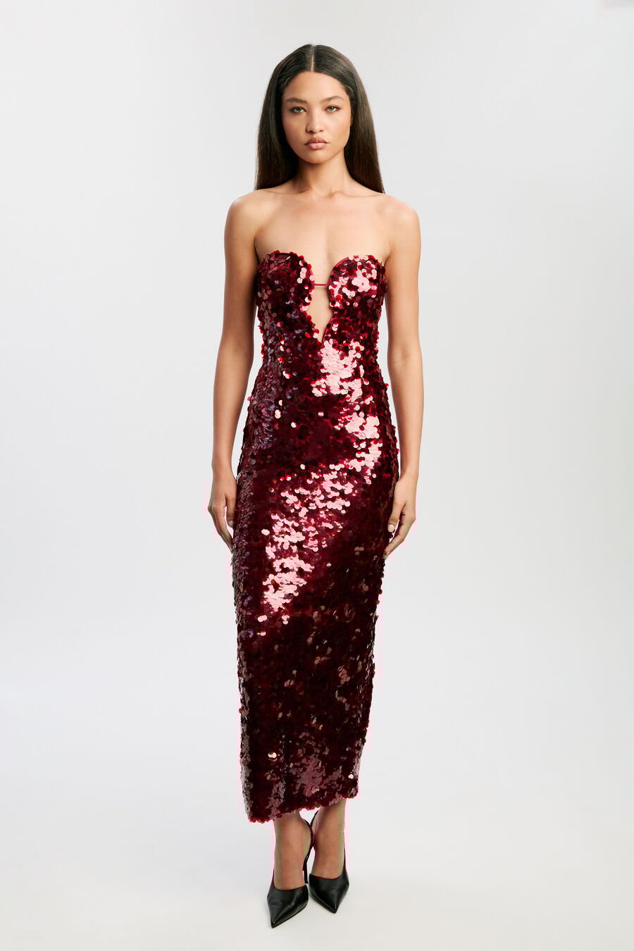 Braya Sequin Midi Dress