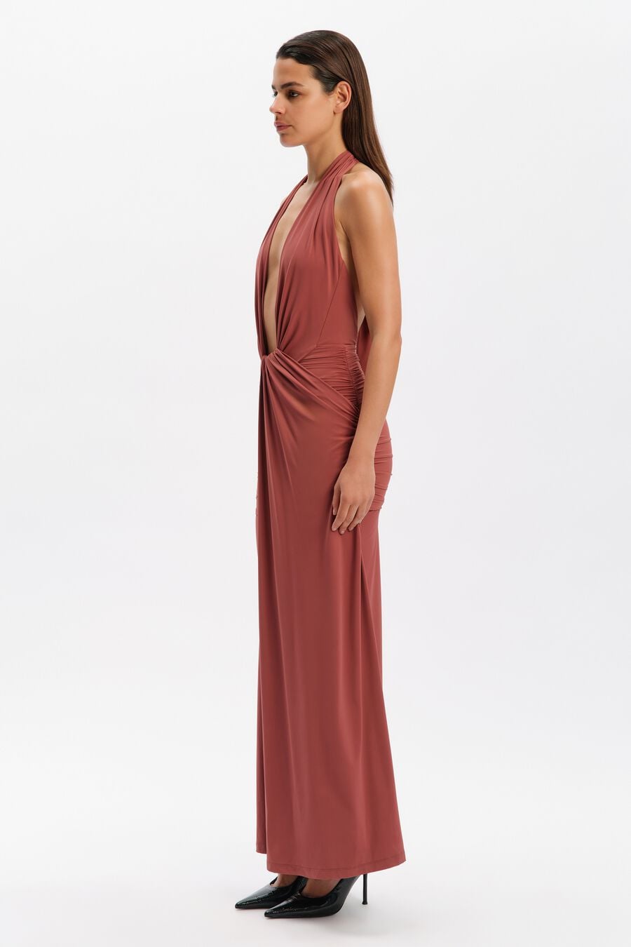 Ines Halter Neck Maxi Dress