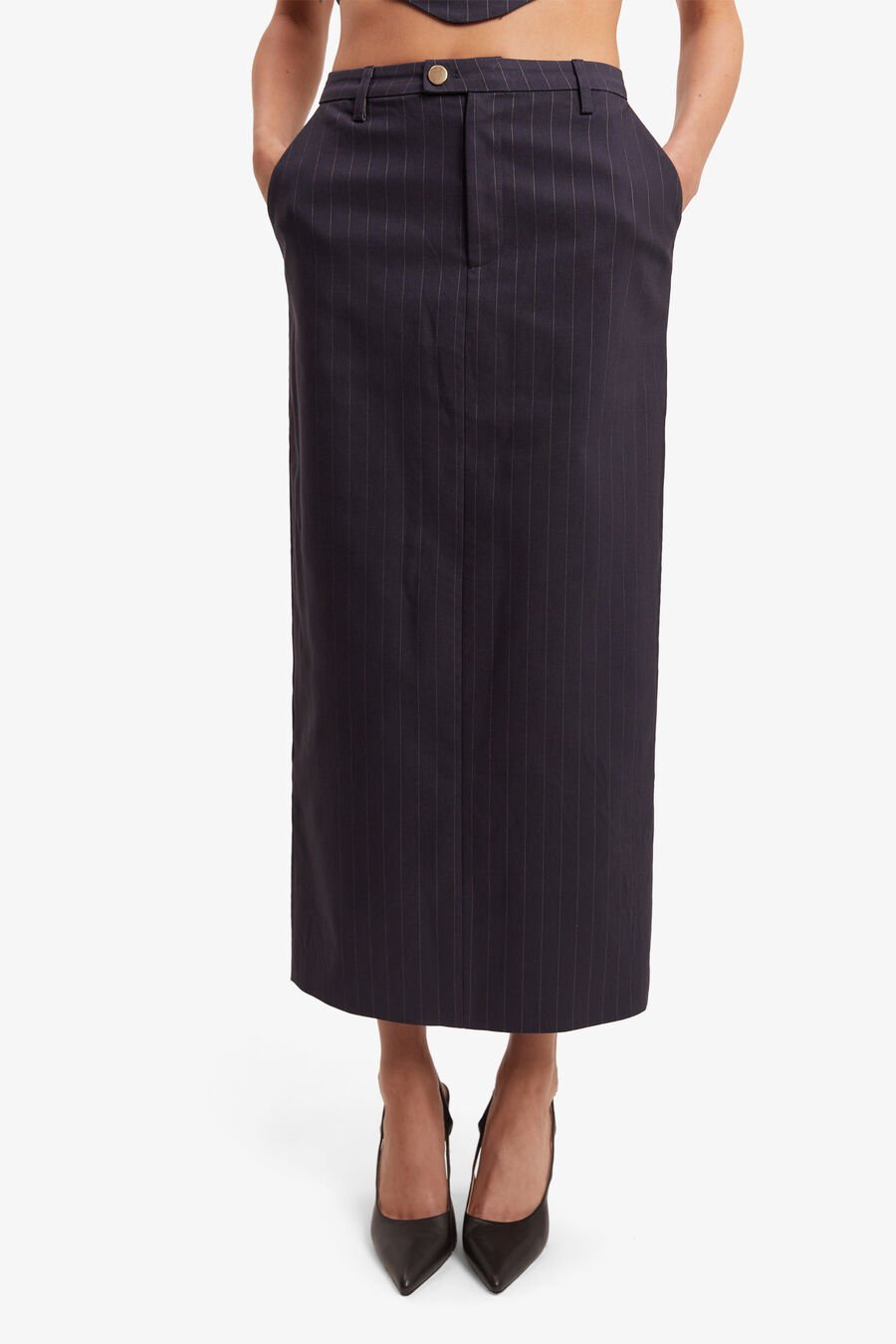 Sian Pin Stripe Maxi Skirt