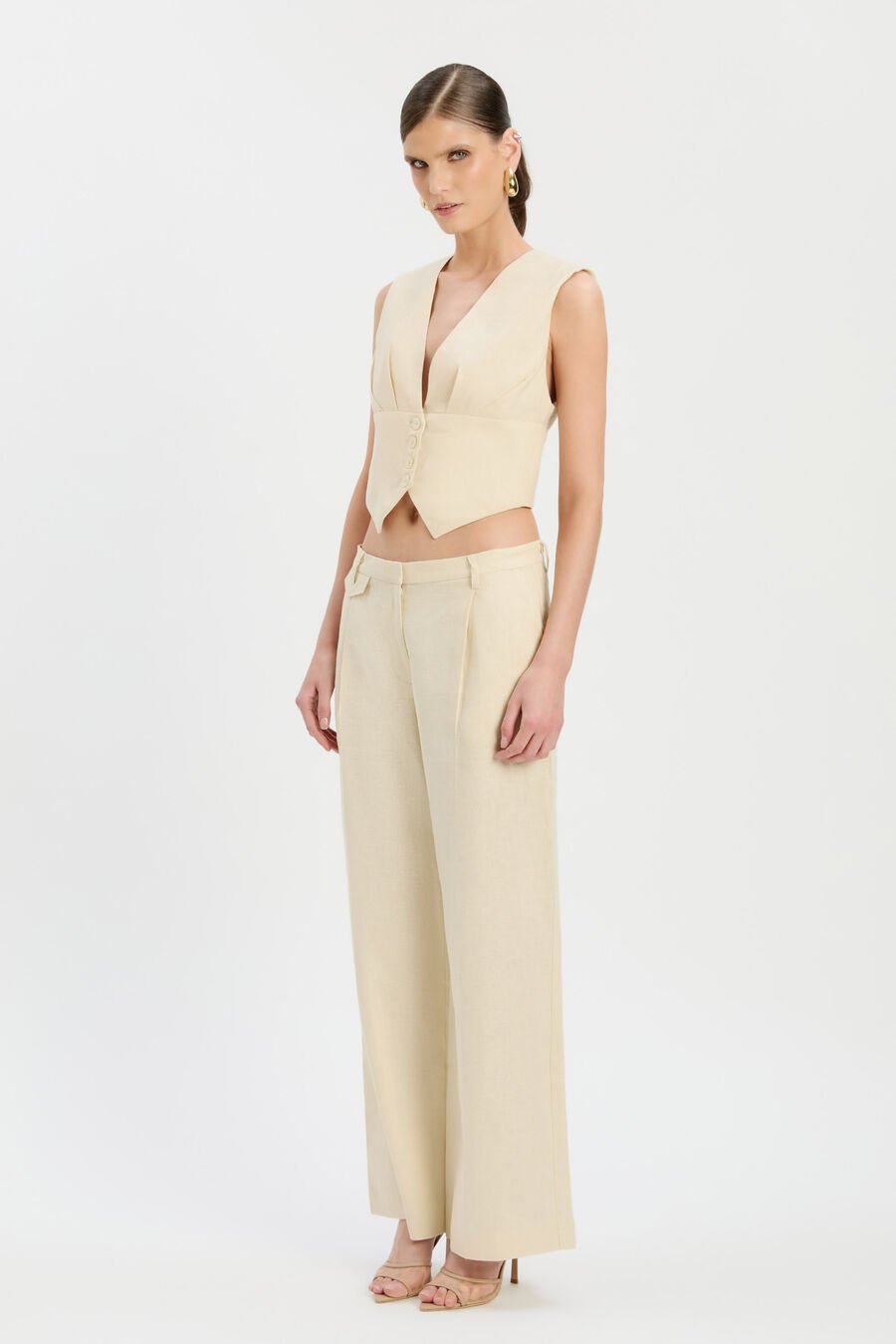 Geordy Linen Vest Top