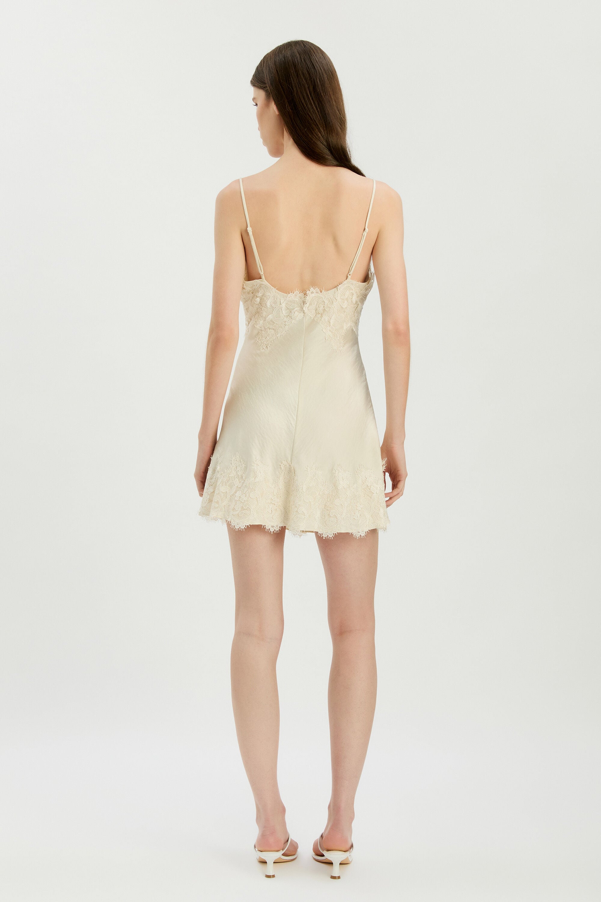 Bardot Alerie Lace Satin Mini Dress Ivory Bardot Alerie Lace Satin Mini Dress Ivory
