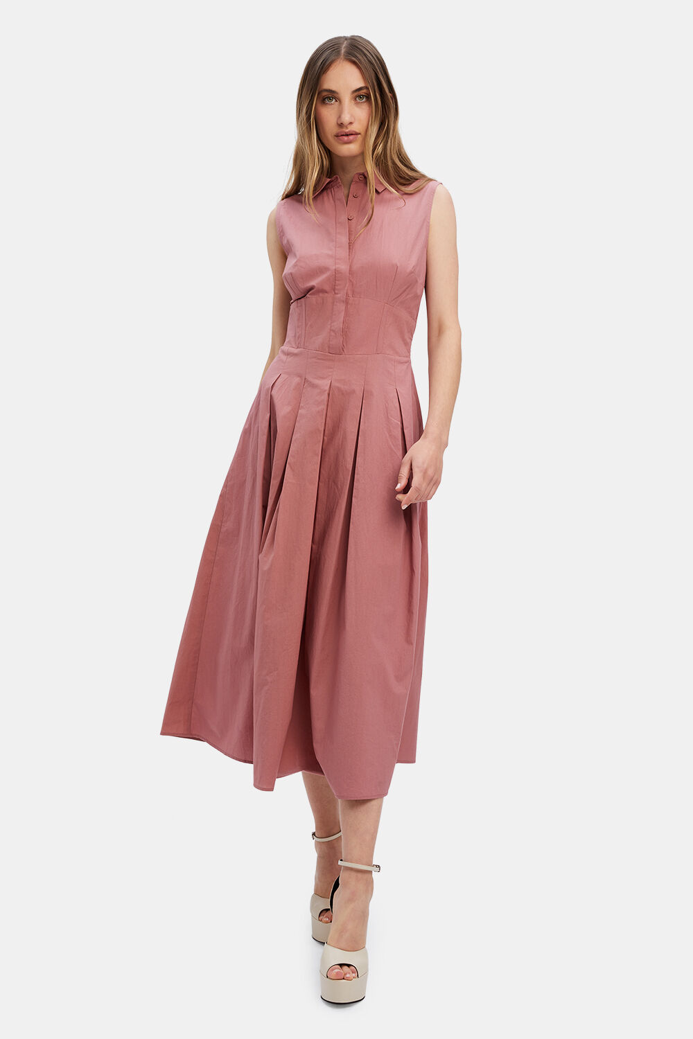 Blush shirt dress cheap