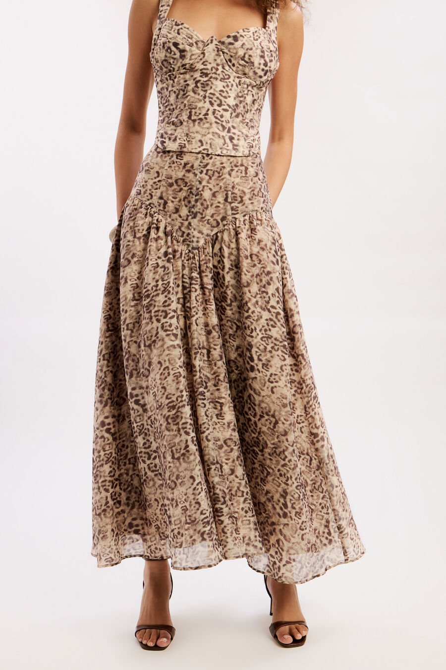 Hildie High Waisted Midi Skirt