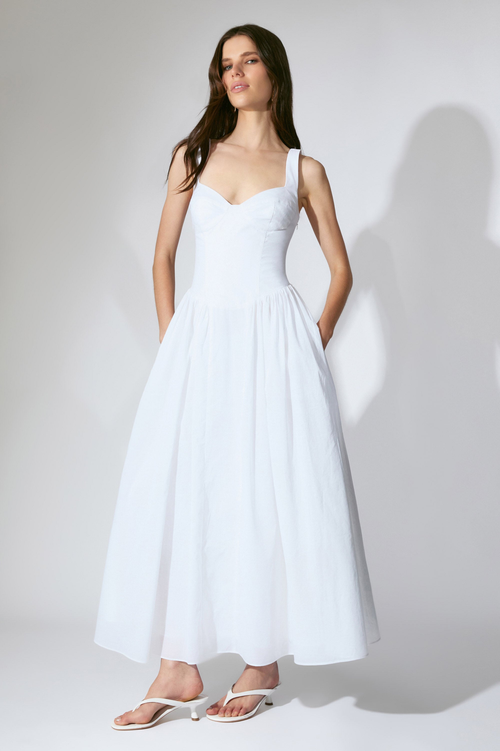 Bardot Theodora Cotton Maxi Dress Orchid WHT